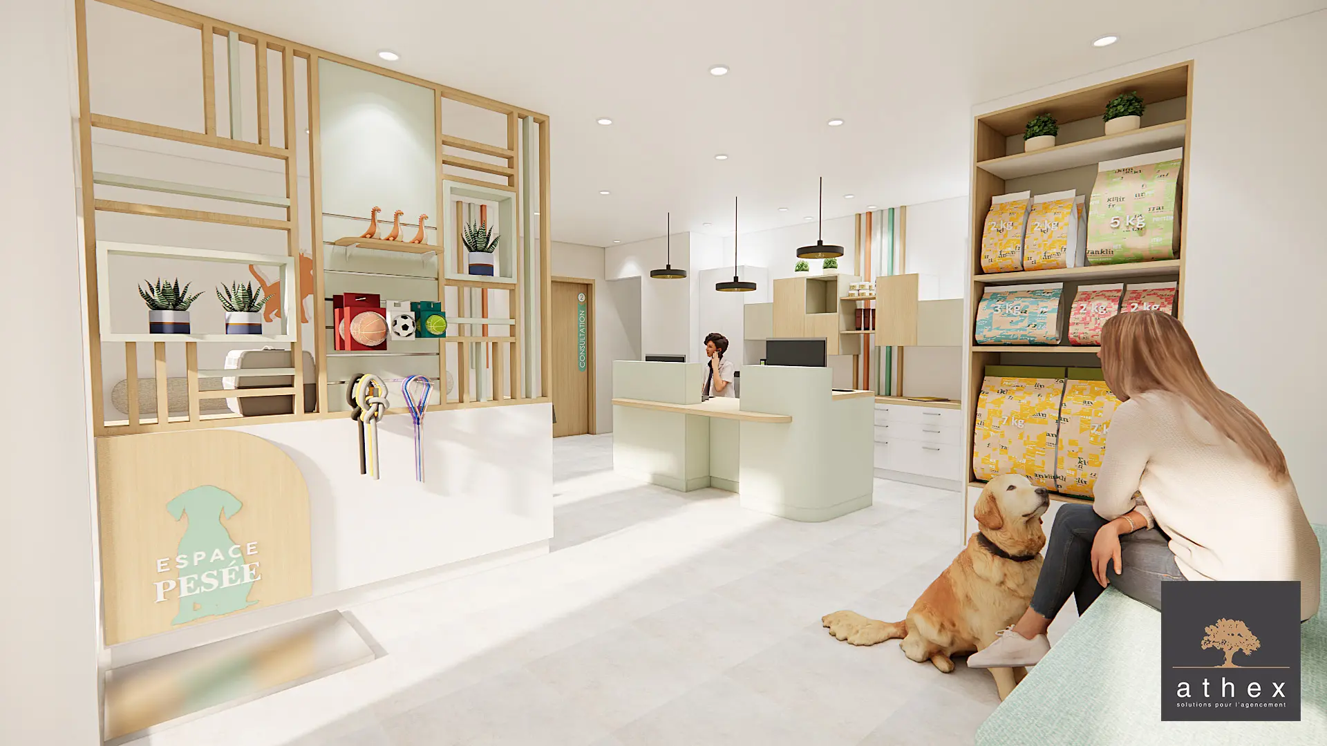 Vue de la salle d'attente